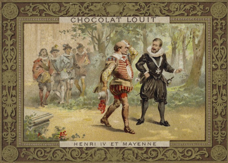 Rei Henrique IV da França e Carlos de Lorena, Duque de Mayenne de French School
