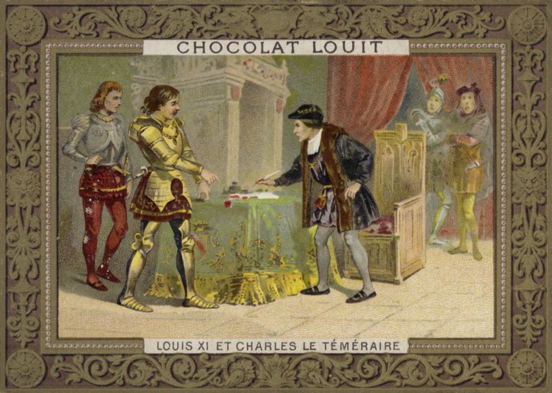 Rei Luís XI da França e Carlos, o Audaz, Duque da Borgonha de French School