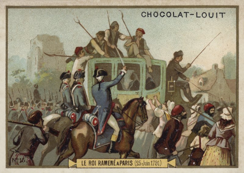 O rei Luís XVI é trazido de volta a Paris, Revolução Francesa, 25 de junho de 1791 de French School