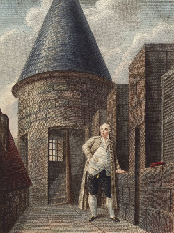Rei Luís XVI da França, no telhado da Torre do Templo, em Paris de French School