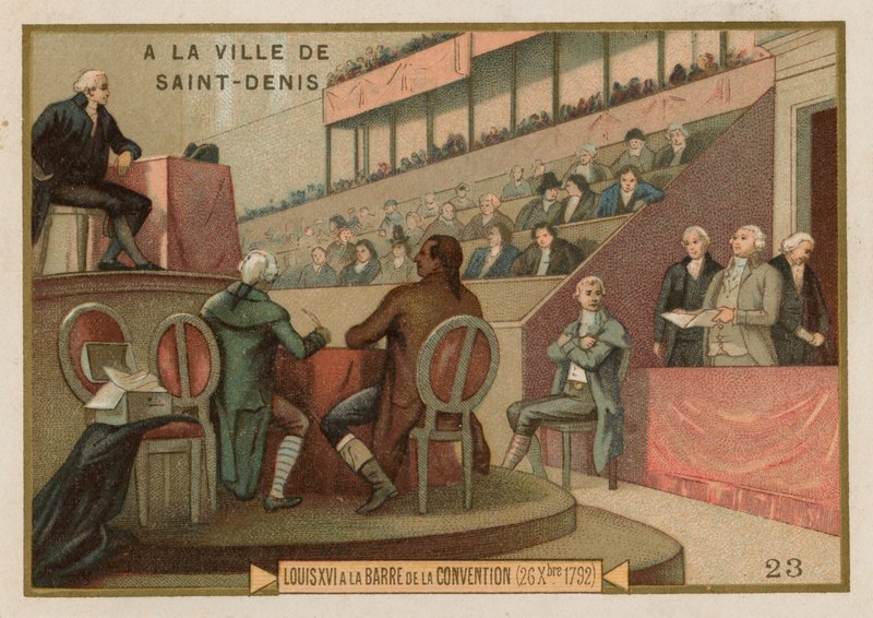 Rei Luís XVI da França em julgamento perante a Convenção Nacional, 1792 de French School