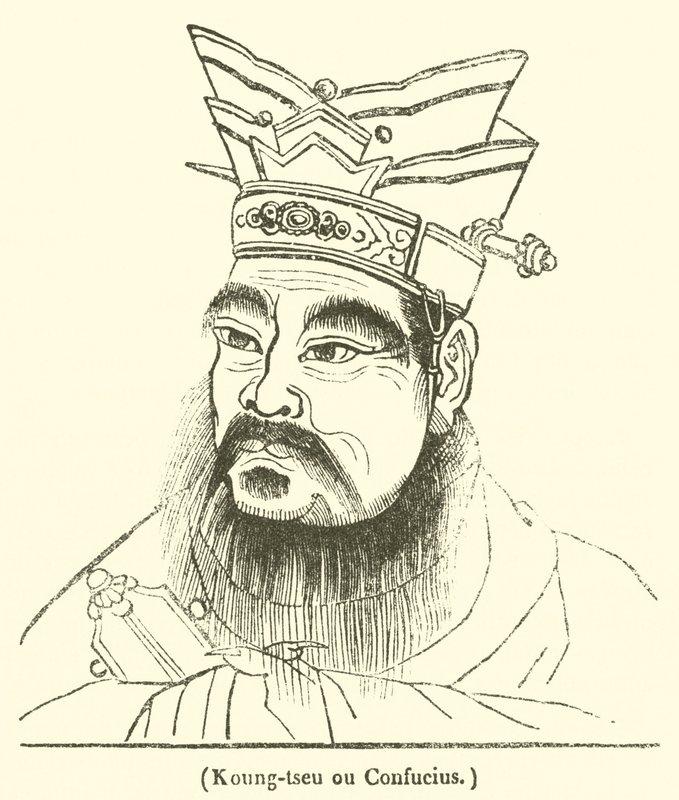 Koung-tseu ou Confucius (gravura) de French School