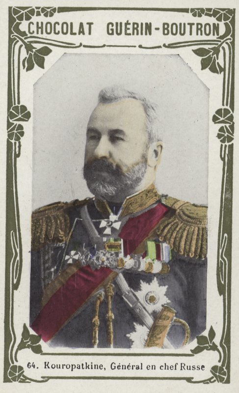 Kuropatkin, general em chefe russo (foto colorida) de French School