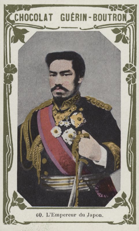 O imperador do Japão (foto colorida) de French School