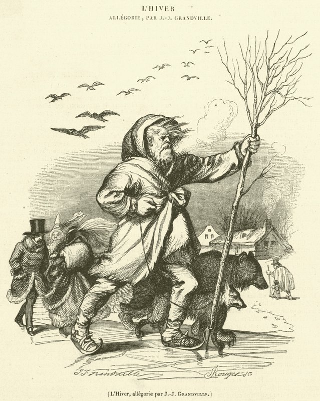 Inverno, alegoria (gravura) de French School