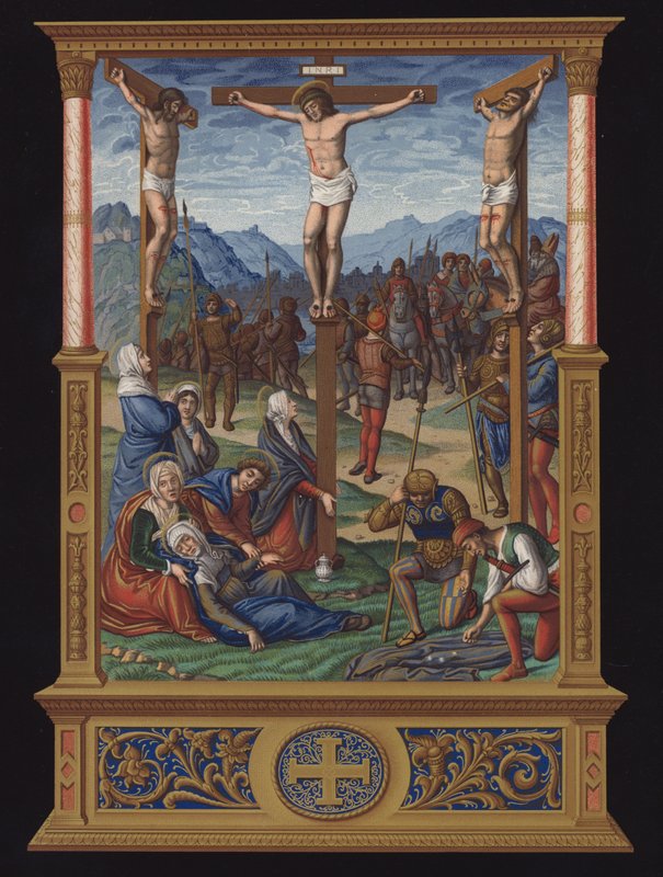 La Calvaire, manuscrito francês do final do século 15 de French School