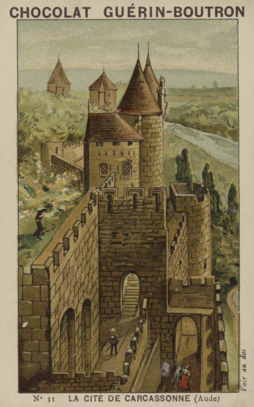 A cidade de Carcassonne, Aude de French School