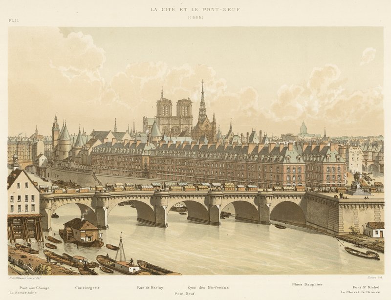 A Cité e a Pont-Neuf, 1665 de French School