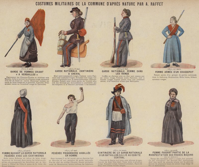 Comuna de Paris, trajes militares da Comuna de A Raffet de French School