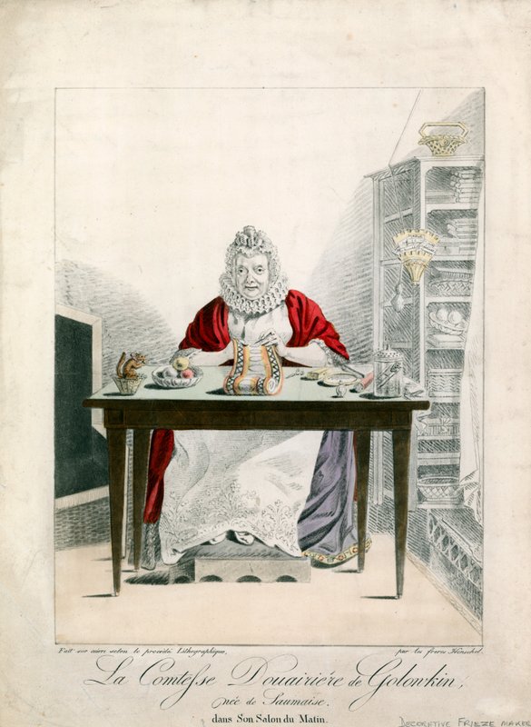 O Comtess Douairiere por Golonkin de French School