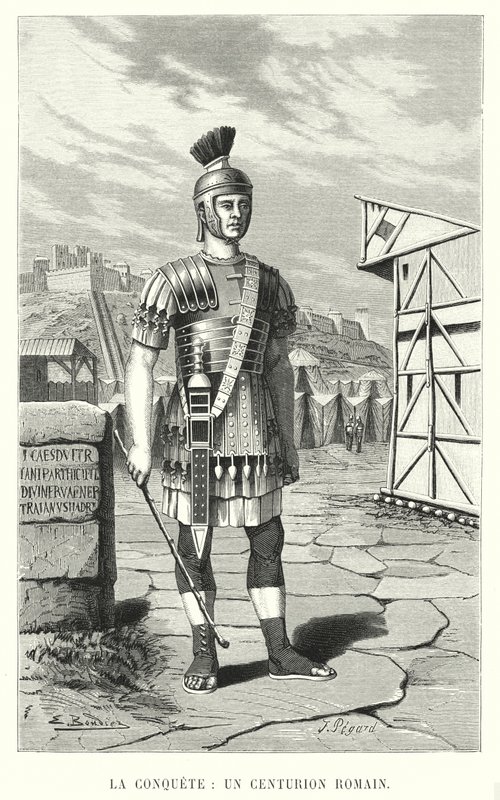 La Conquete, Un Centurion Romain (gravura) de French School