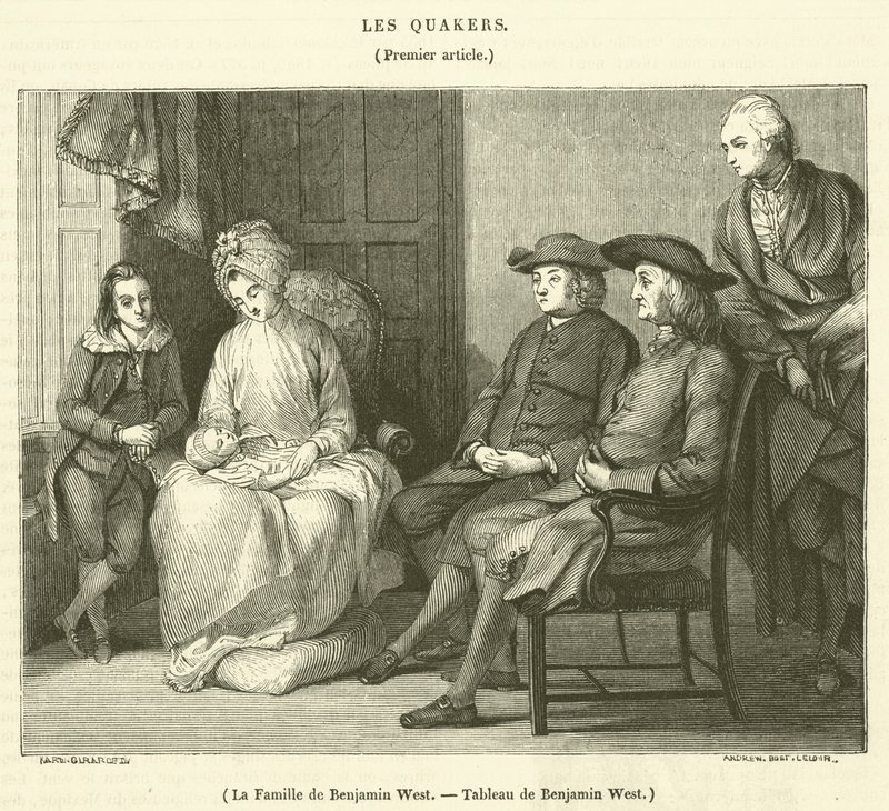 La Famille de Benjamin West (gravura) de French School