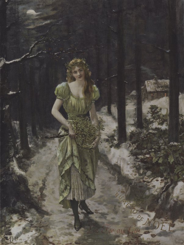La Fee au Gui (A Fada das Névoas) (cor litho) de French School