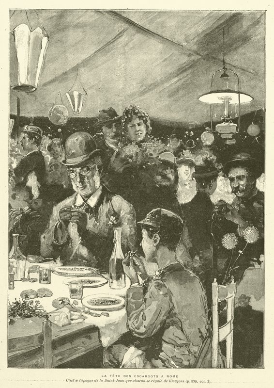 La Fete Des Escargots A Rome (gravura) de French School