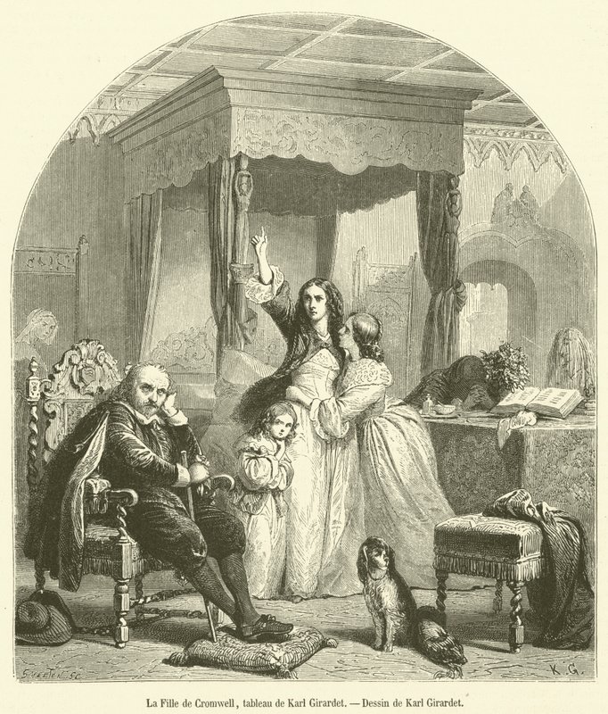 A Filha de Cromwell (gravura) de French School