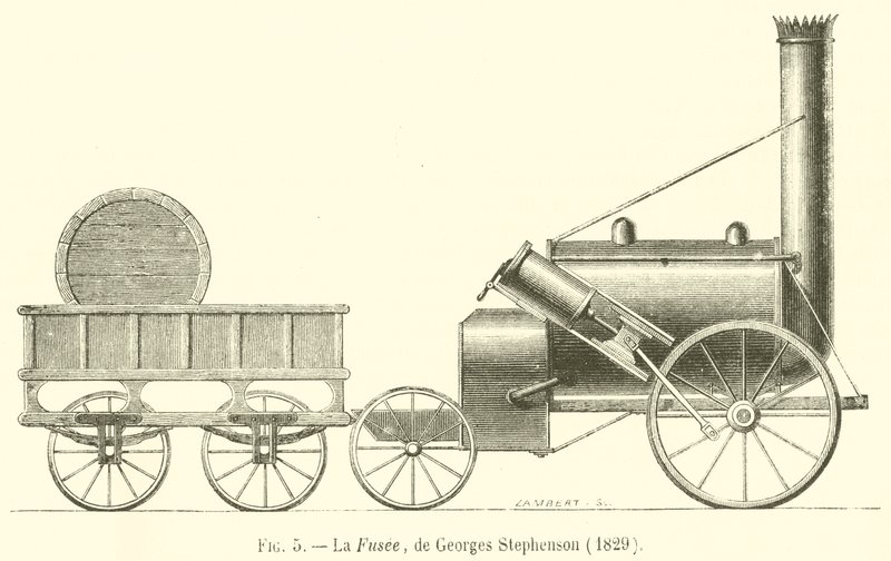 La Fusee, de Georges Stephenson de French School