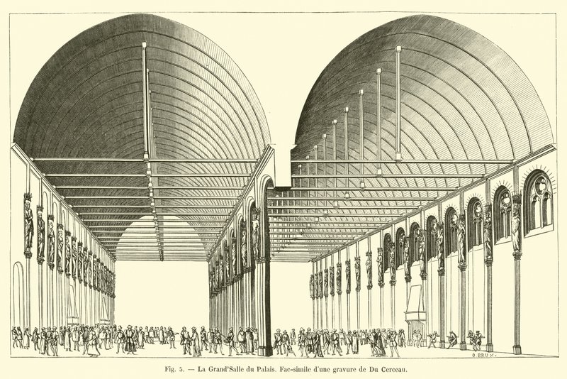 GrandSalle du Palais, Fac-símile de uma gravura de Du Cerceau de French School