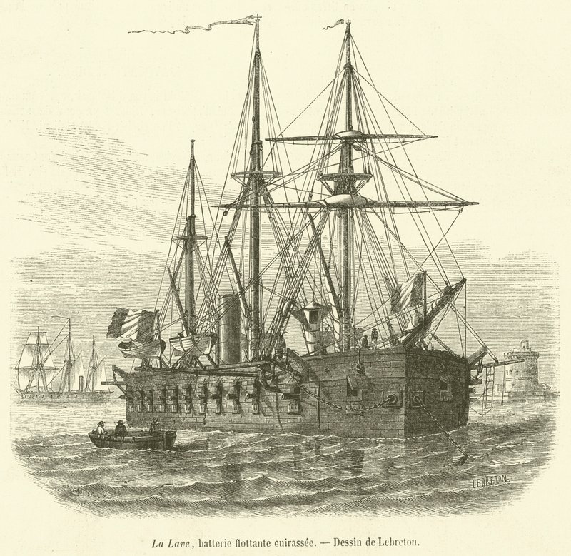 La Lave, cuirassee de bateria flutuante (gravação) de French School