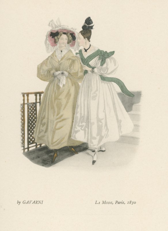 Moda, Paris, abril de 1830 de French School