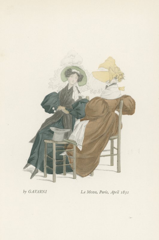 Moda, Paris, abril de 1831 de French School