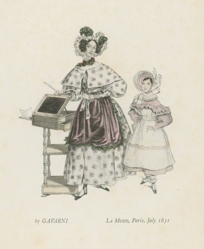 Moda, Paris, julho de 1831 de French School