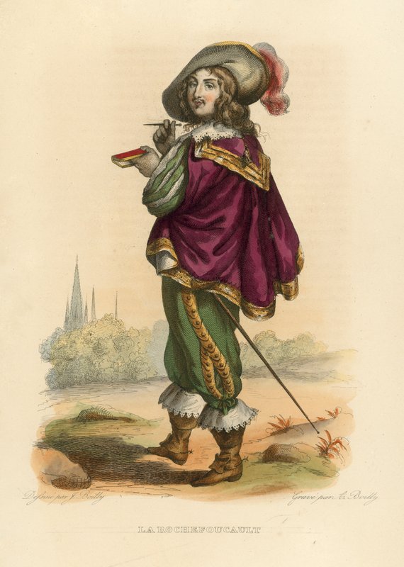 La Rochefoucault (gravura colorida) de French School