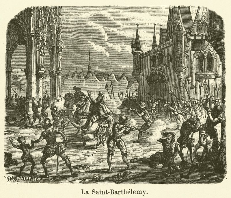 La Saint-Barthelemy (gravura) de French School