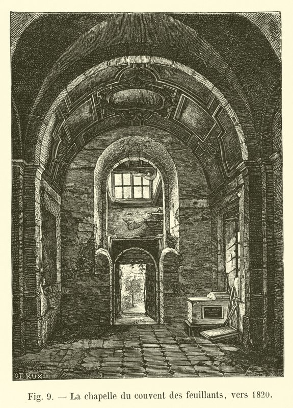 A capela do convento de feuillant, por volta de 1820 de French School