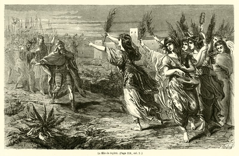 A filha de Jefthah (gravura) de French School