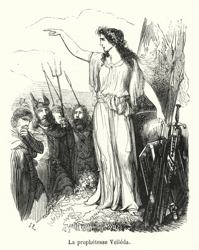 La prophetesse Velleda (gravura) de French School