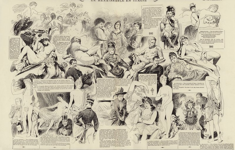 A renascença na Itália (gravura) de French School