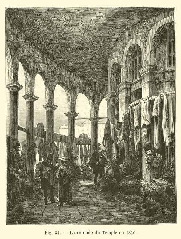 A rotunda do templo em 1840 de French School