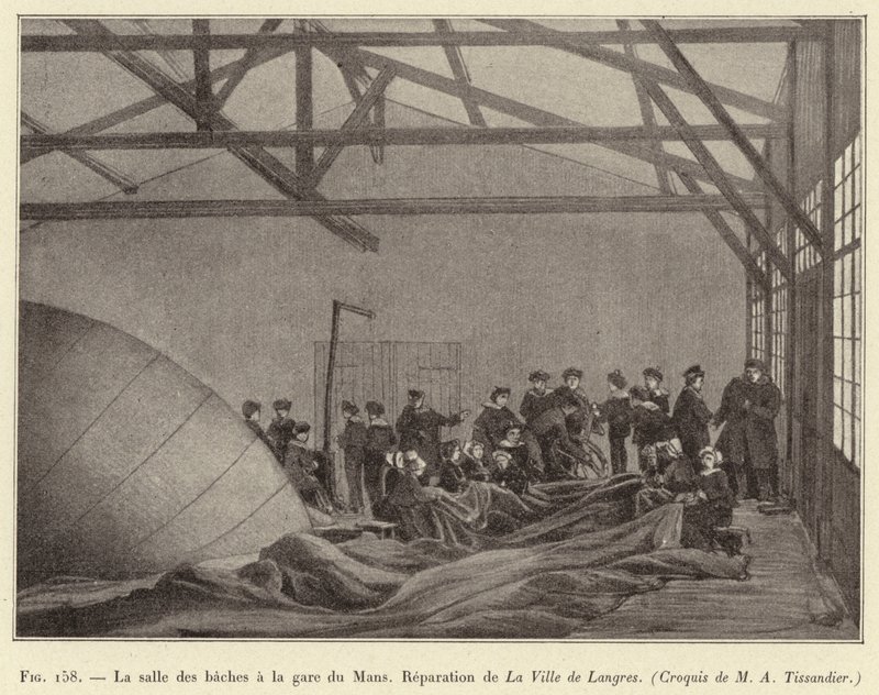 La salle des baches a la gare du Mans, Reparation de La Ville de Langres de French School