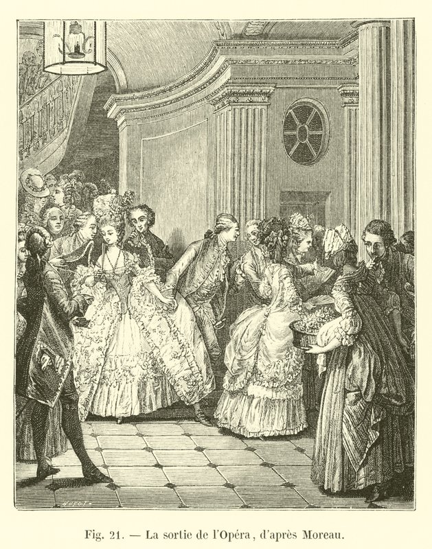 A saída da Opera, dapres Moreau de French School