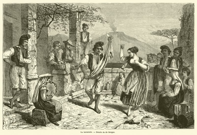 La tarentelle (gravura) de French School