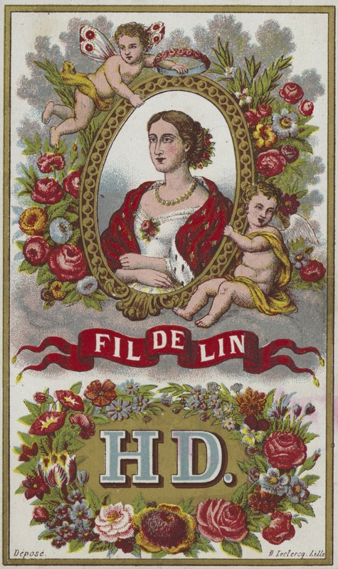 Etiqueta para fio de linho de French School
