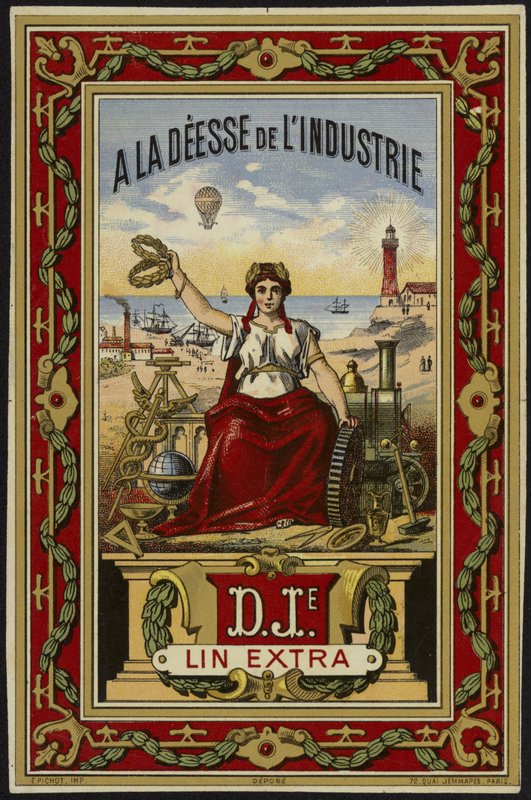 Rótulo para o segmento Goddess of Industry de French School