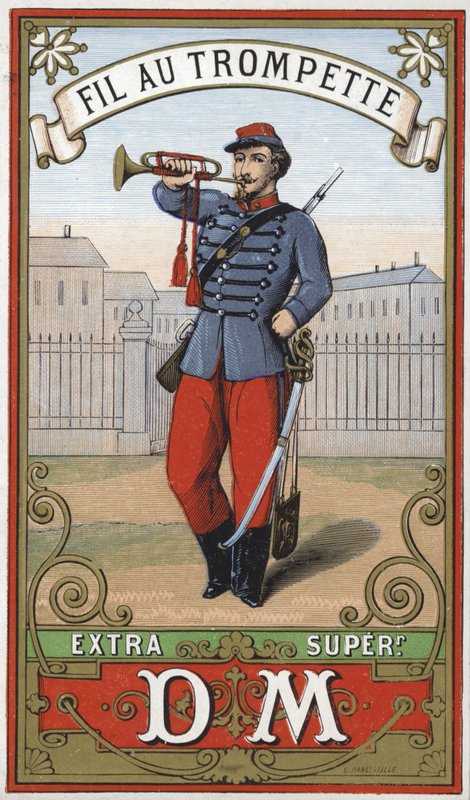 Etiqueta para rosca de trompetes de French School