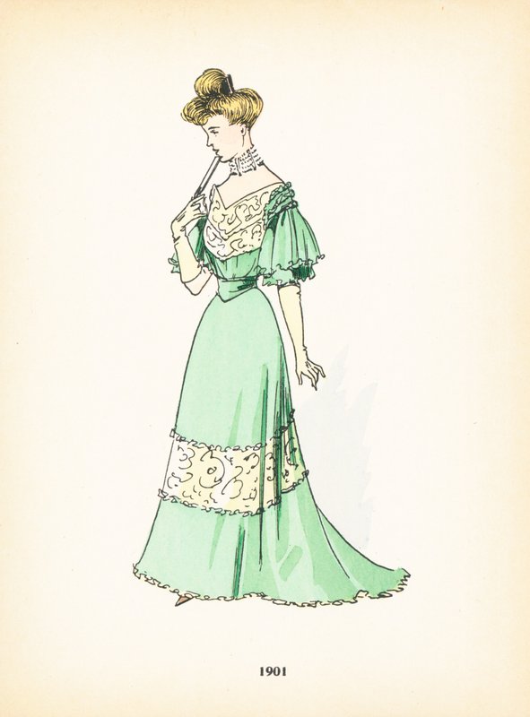 Moda feminina, 1901 de French School