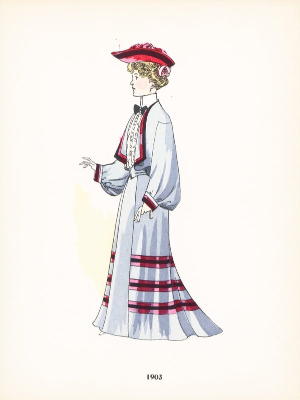 Moda feminina, 1903 de French School