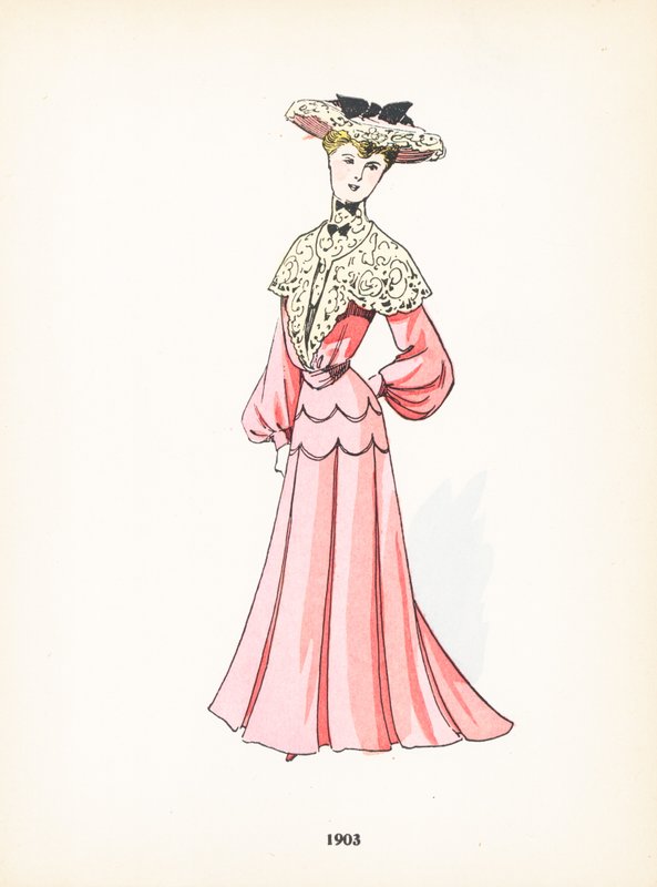 Moda feminina, 1903 de French School