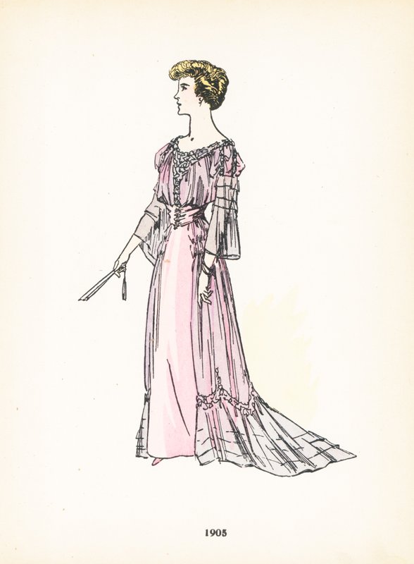 Moda feminina, 1905 de French School