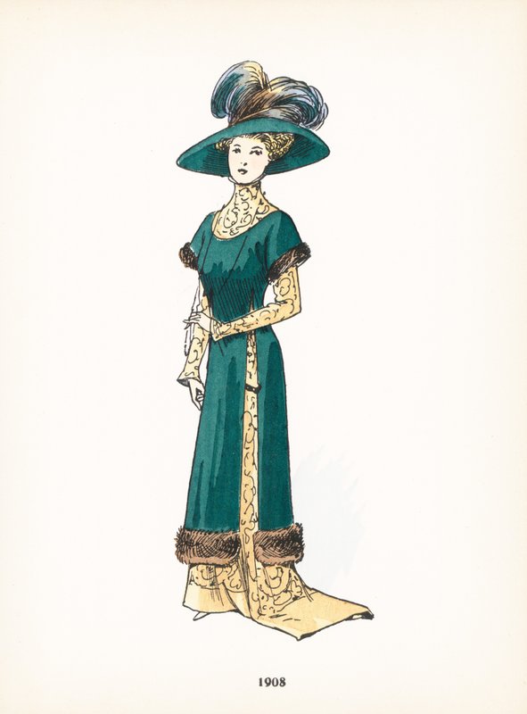 Moda feminina, 1908 de French School