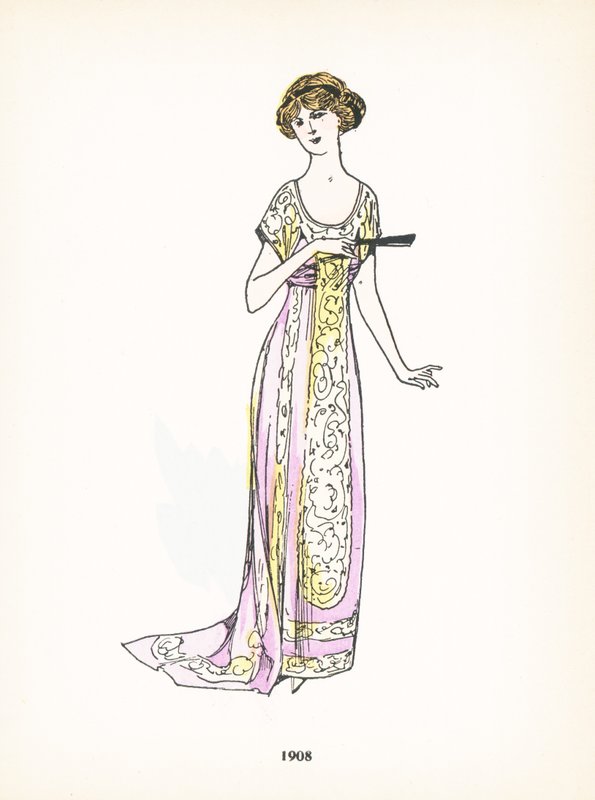 Moda feminina, 1908 de French School