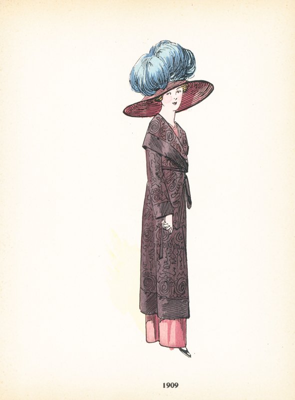 Moda feminina, 1909 de French School