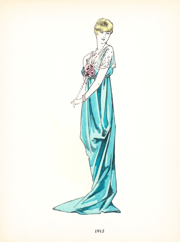 Moda feminina, 1912 de French School