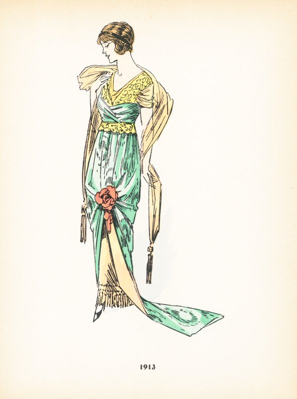 Moda feminina, 1913 de French School