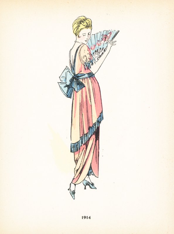 Moda feminina, 1914 de French School