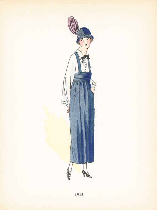 Moda feminina, 1915 de French School