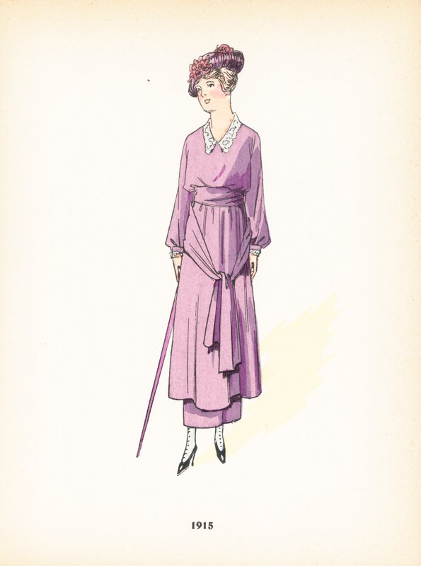 Moda feminina, 1915 de French School